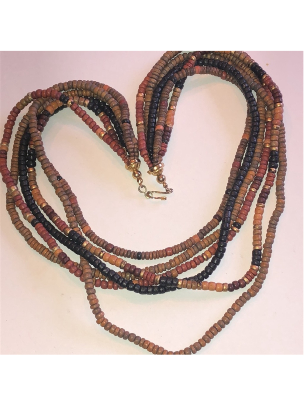 Multicolor Wooden Beaded Boho Necklace
